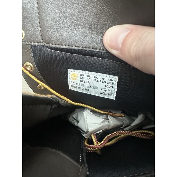 Timberland 14 inch premium calf boots wheat tan sz 6.5 women’s - Picture 6 of 6